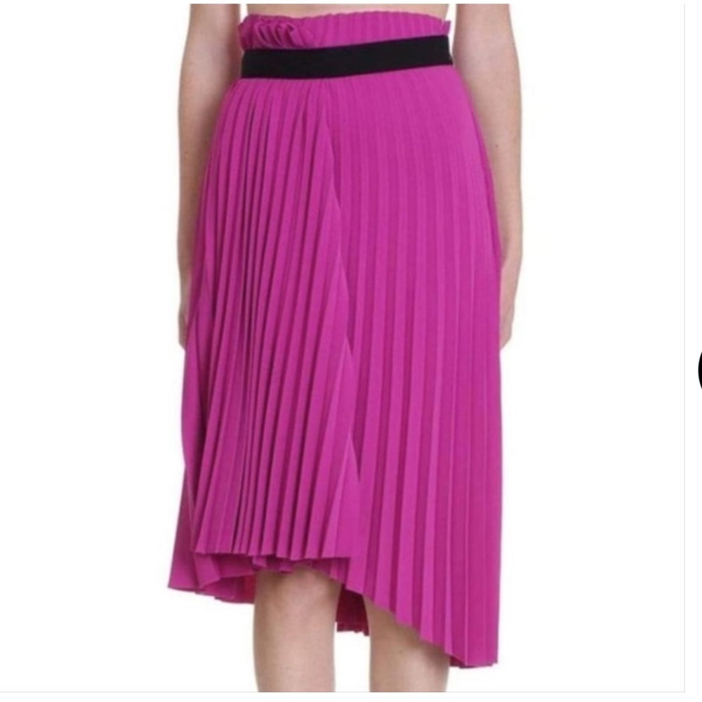 Balenciaga Ladies Pink Asymmetrical Draped Pleated Skirt size 38(M)